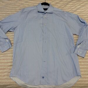 David Donahue Light Blue Men's Dress Shirt